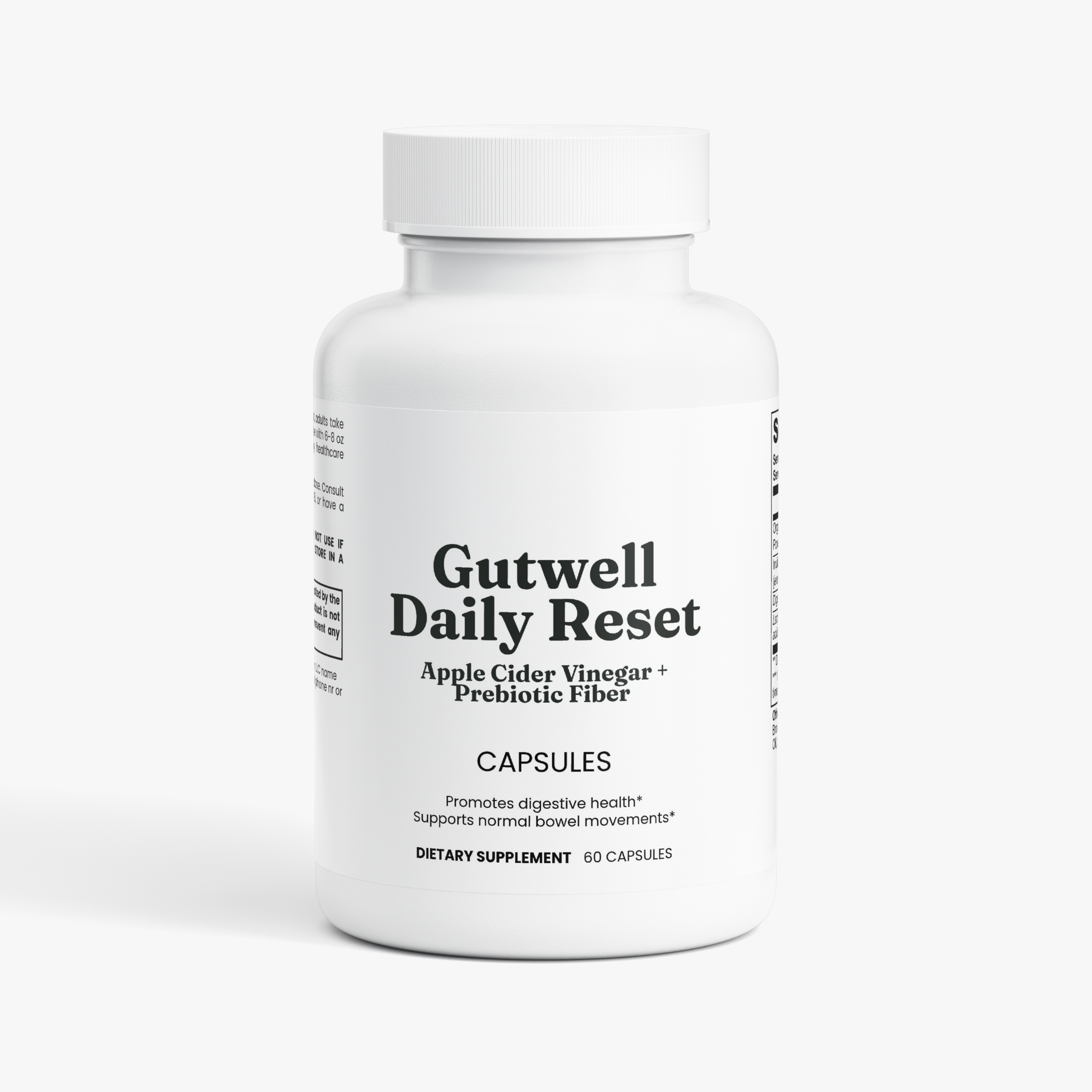 Gutwell Daily Reset — Apple Cider Vinegar + Prebiotic Fiber Capsules