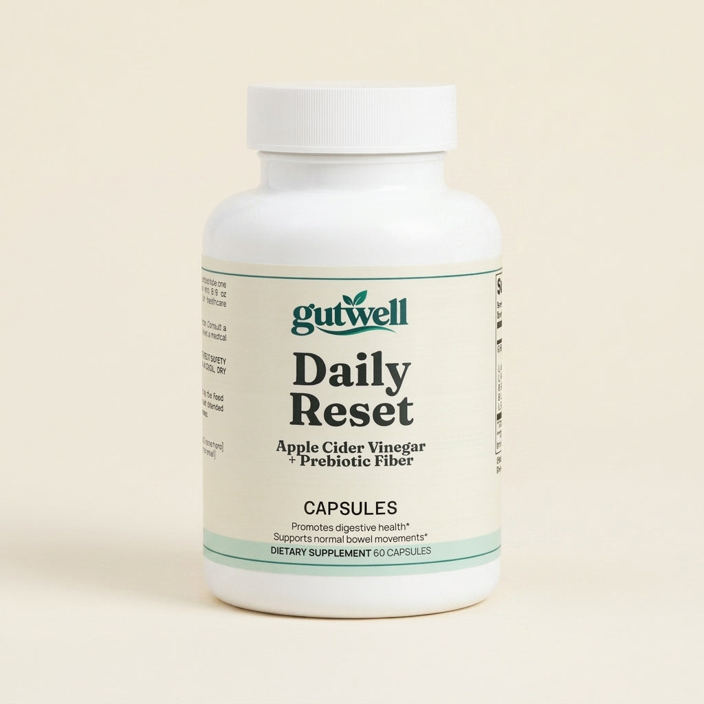 Gutwell Daily Reset — Apple Cider Vinegar + Prebiotic Fiber Capsules
