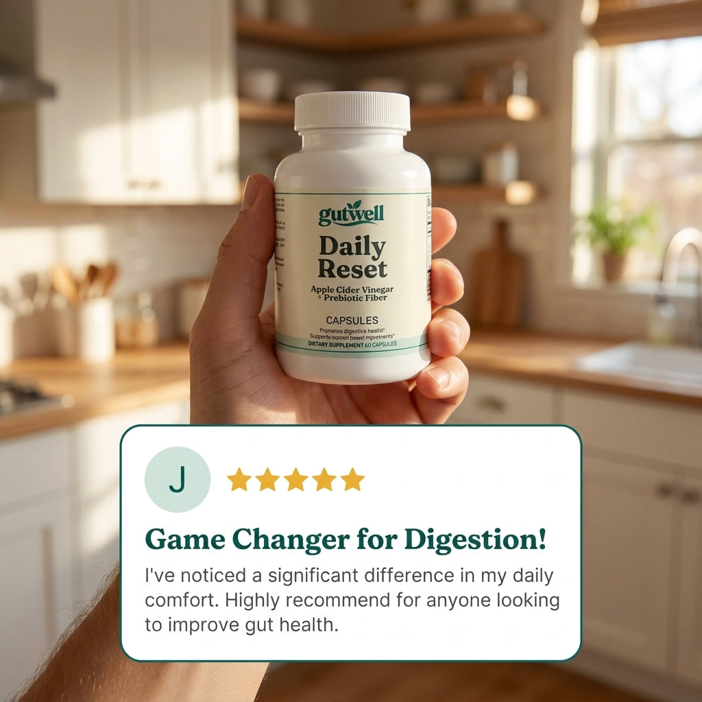 Gutwell Daily Reset — Apple Cider Vinegar + Prebiotic Fiber Capsules